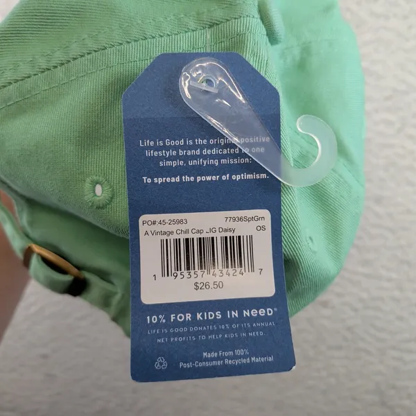 Life is Good Women Spearmint Green Daisy Vintage Chill Cap SP22-AH0061 OS NWT - Image 7