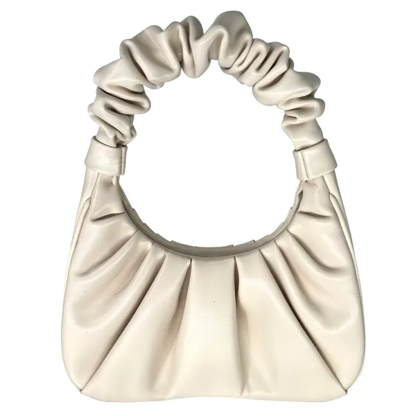 JW‎ PEI Gabbi Ruched Hobo Handbag Ivory Vegan Leather Small Hobo Bag Like New - Image 3