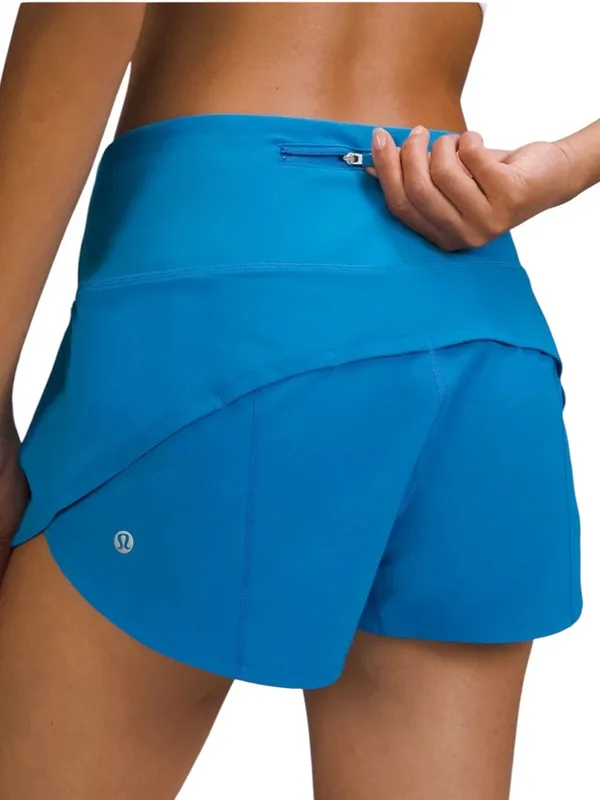 Lululemon Speed Up Mid-Rise Lined Light Blue Running Shorts 12 - Image 2