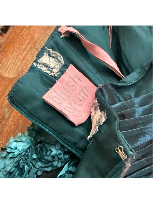 Blush Prom Teal Strapless Teacup Dress Size 12 - Image 15