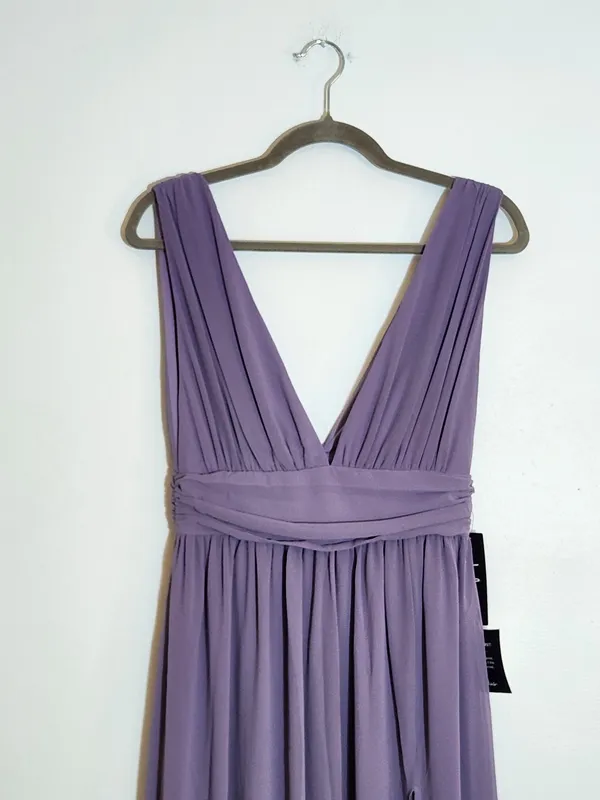 Lulus Low Cut Light Purple Formal Maxi Dress Size Small NWT Wedding Guest Prom - Image 4