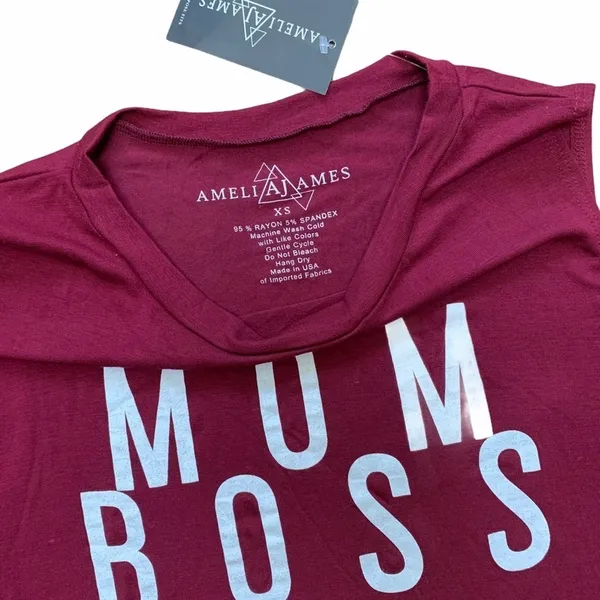 NWT Maroon Mom Boss Tank by Amelia James 💪🏻 - Image 4