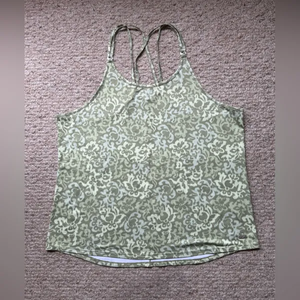 NIKE Green Ornate Print Strappy Tank Top Size XXL - Image 2