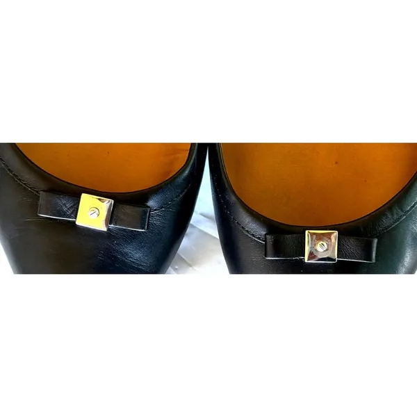 Marc by Marc Jacobs Pointed Toe Bow Flats Black Size US 7.5 EU 38 - Image 7