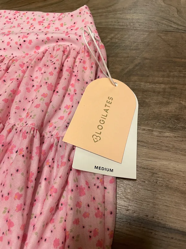 NWT! Blogilates Viral Taylor Swift Popflex Ballerina Skirt Skort Pink Floral Medium - Image 5