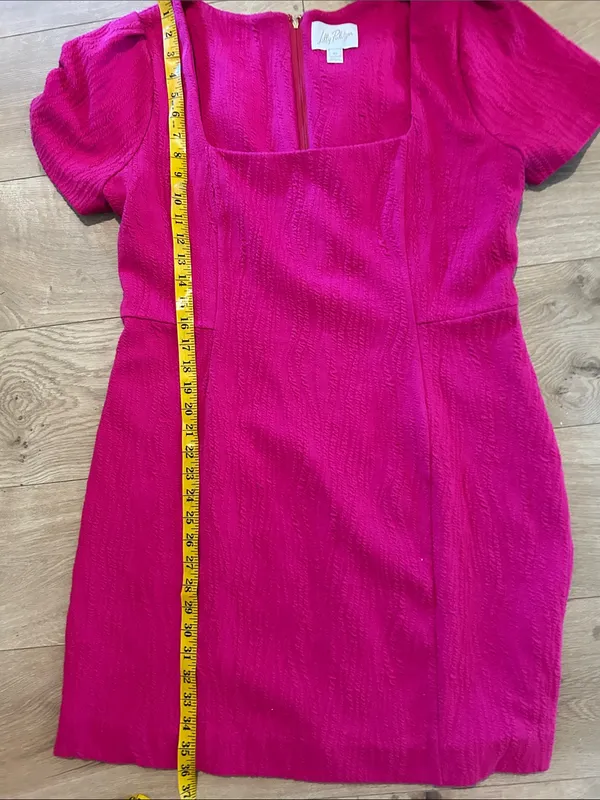 Lilly Pulitzer Pink Brinley Stretch Shift Dress Pink Jacquard Size XL, New NWOT - Image 10