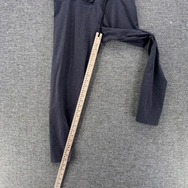 Popflex Gray Crossover Cropped Leggings Size Large Heathered Activewear Yoga - Image 11