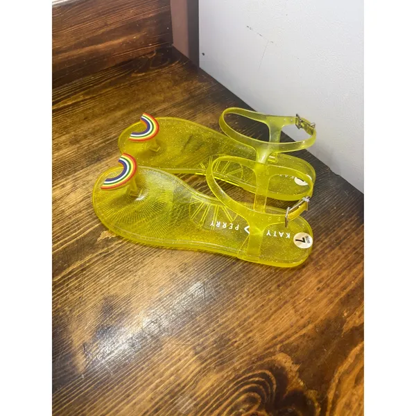 Katy Perry yellow rainbow sandals size 7 - Image 2