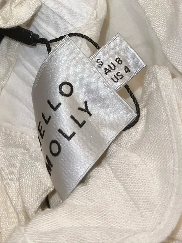 Hello Molly Sea Foam Romper in White Size 4 New with tag - Image 11