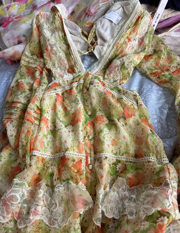 ASOS Yellow Floral Mini Dress - Image 4