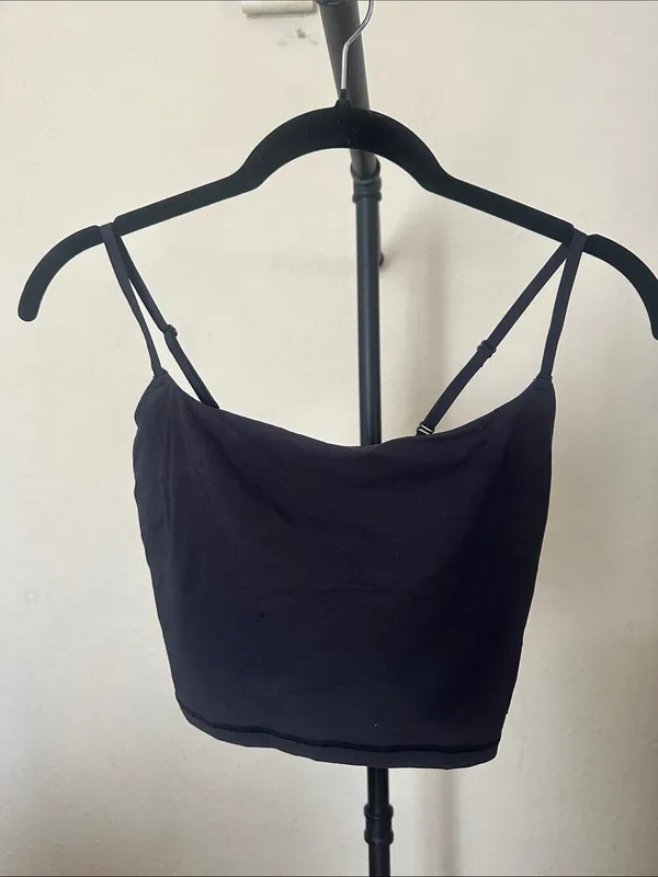 Skims NWT Fits Everybody Cropped Cami in Onyx Black size XS - Image 3