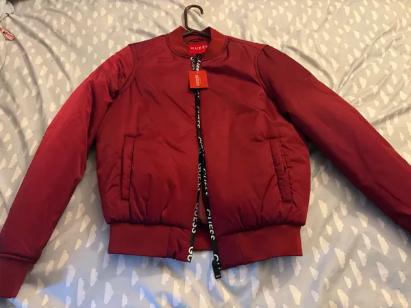 Maroon guess bomber jacket  - Image 2