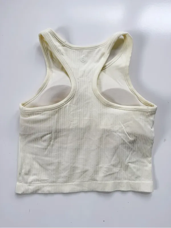 lululemon Ebb to Street Cropped Racerback Tank Top size 6 - Image 2