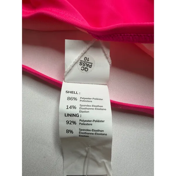 Cupshe Neon Pink V-Neck One Piece Swimsuit High Cut Open Back L DAA12E3H001DD - Image 6
