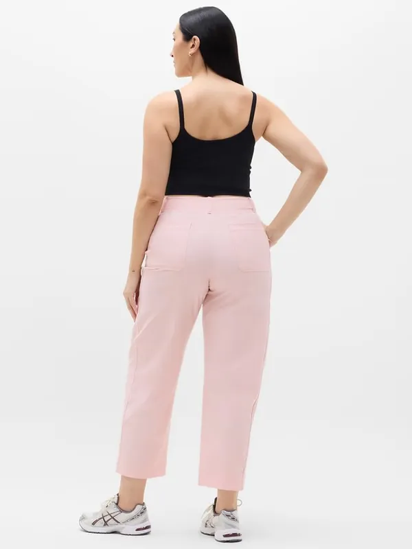 New Athleta 12 Skyline Utility Barrel Pant Pink Sand Size 12 Regular - Image 5
