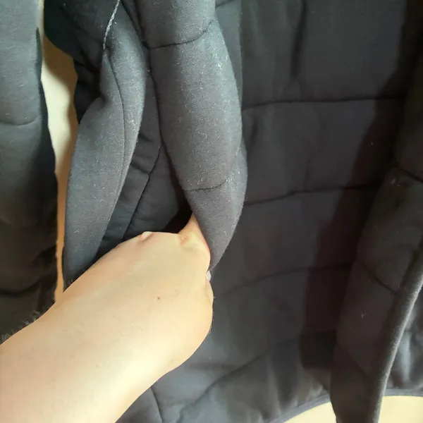 SPANX AirEssentials black puffer pillow coat belted women's size medium thick‎ - Image 7