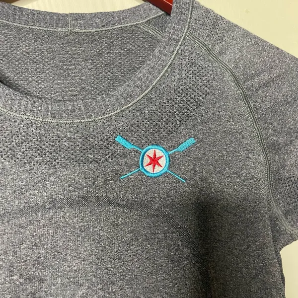 Lululemon Swiftly Tech Long Sleeve Shirt Embroided Gray Womens 6 - Image 4
