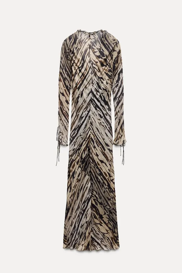 Zara animal Print Dress maxi bohemian hippie summer - Image 16
