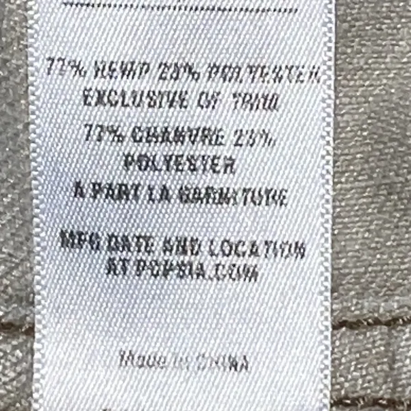 Patagonia Women Size‎ 8 Beige Hemp Blend Straight Leg Pants Pockets Mid Rise - Image 9