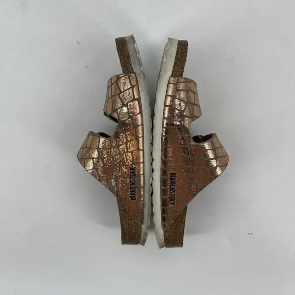 Birkenstock Arizona Gator Gleam Copper Two-Strap Comfort Sandal EU 38‎ US 7 - Image 7