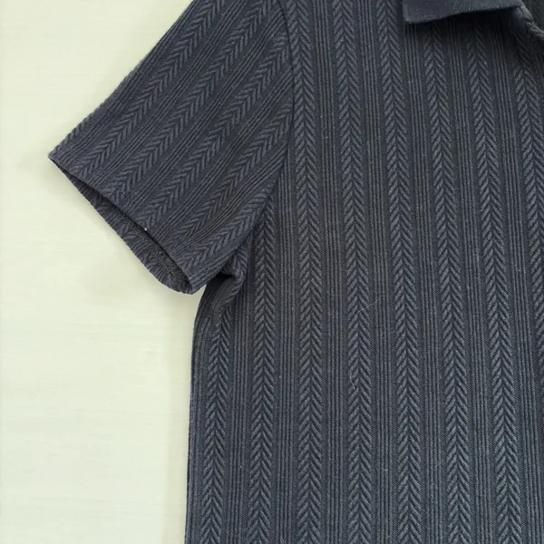 Atelier womens Blue Short Sleeve White Button Up‎ Sweater Preppy Work Casual XL - Image 3