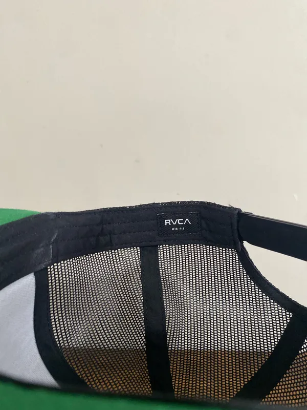 RVCA Black Mesh Patch Snapback Hat - Image 4