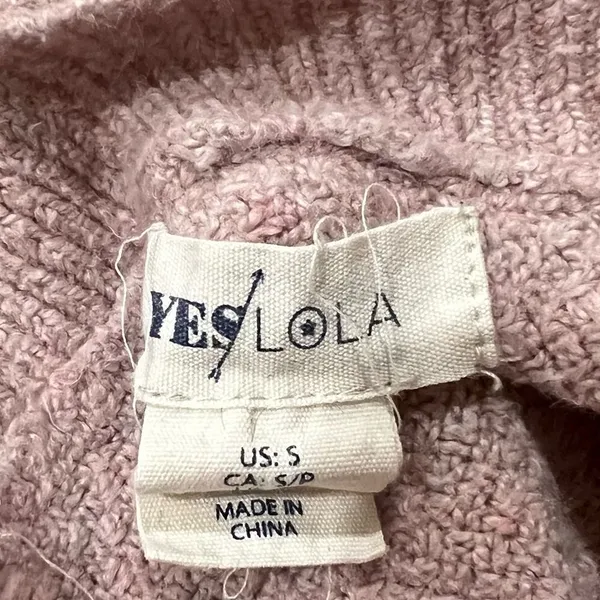 Yes Lola Pink Off The Shoulder Sweater Women’s Small - Image 3