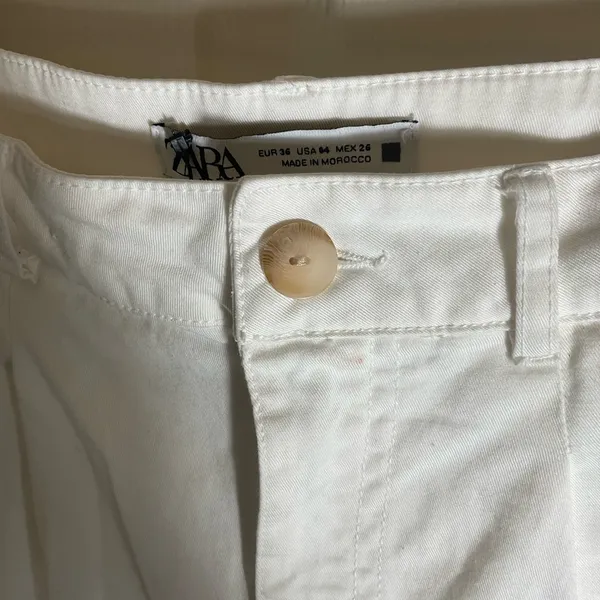 Zara High-Waisted Balloon Fit Pants - Off-White Size 4 - Image 4