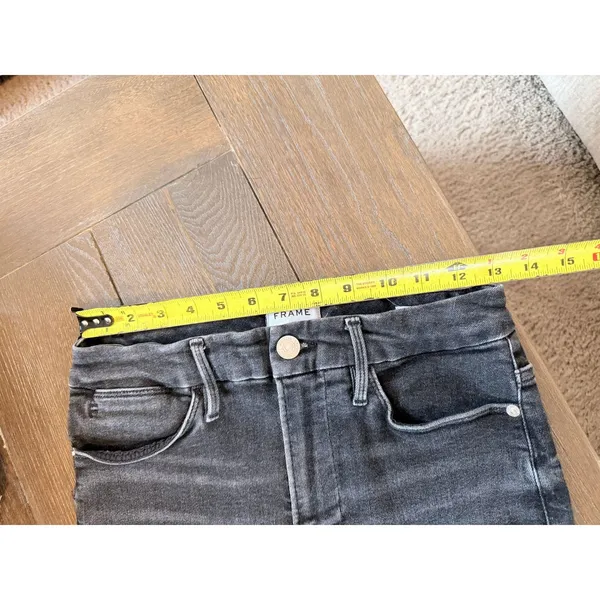 Frame‎ Le Super High Straight Jeans Womens Faded Black 29 - Image 7