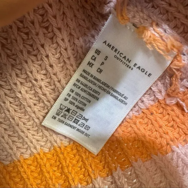 American Eagle Colorblock Striped Knit Sweater - Size Small - EUC - Image 4