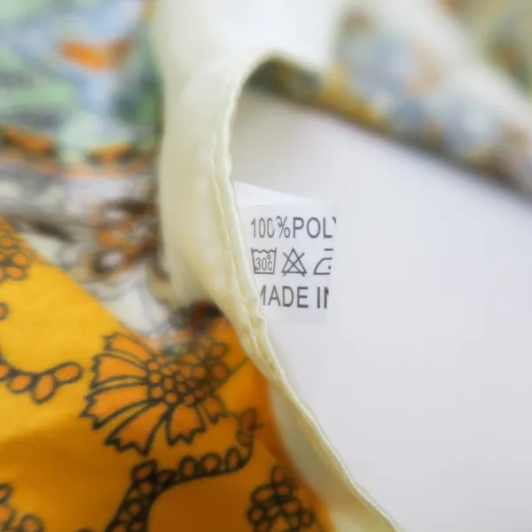 Cream Paisley Floral Scarf Wraps Gold - Image 7