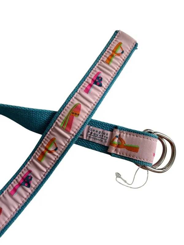 DOUGLAS PAQUETTE Providence RI Shoe Print Pattern Belt Size Small - Image 2