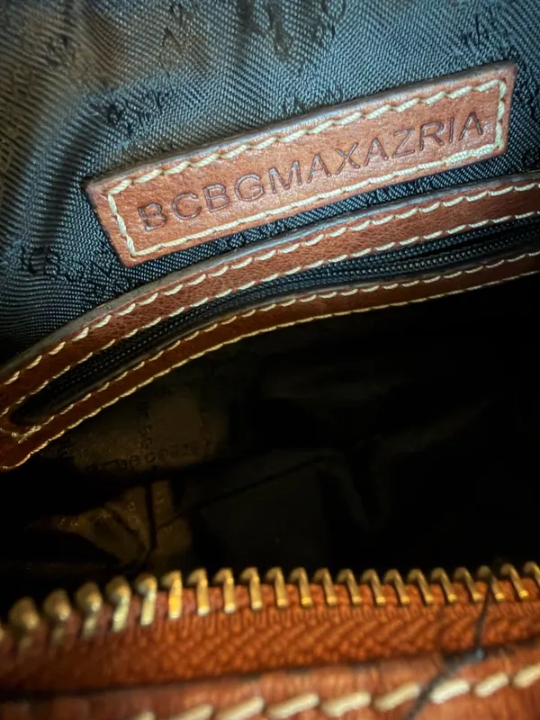 BCBGMaxAzria Brown Y2K Purse Shoulder Bag 2000s Retro Vintage Small Boho Slouch - Image 11