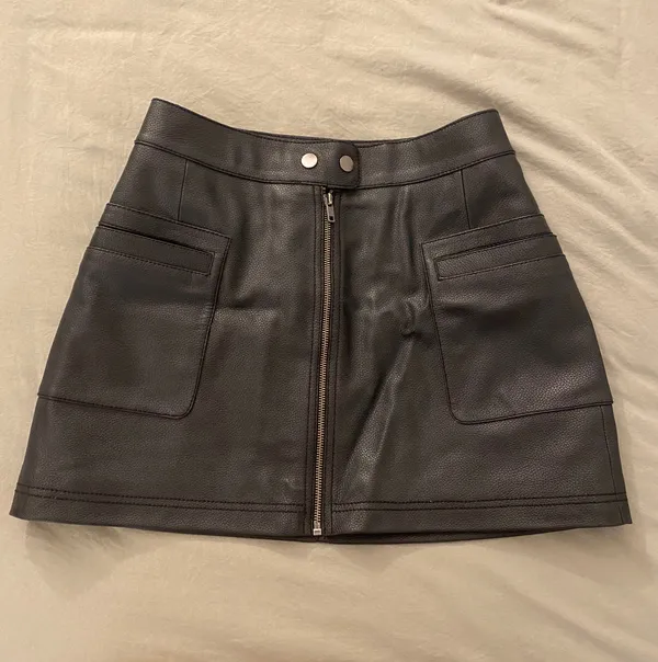 Pleather Mini Skirt - Image 2