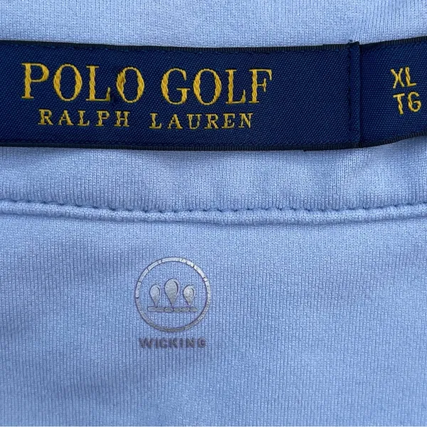 Polo Ralph Lauren Light Blue quarter zip adjustable sleeves length golf classic - Image 3