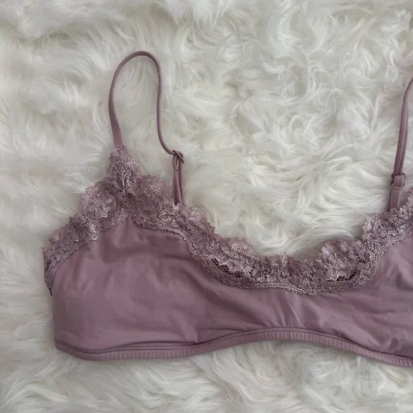 SKIMS Fits Everybody Lace Scoop Bralette Size XL - Image 3