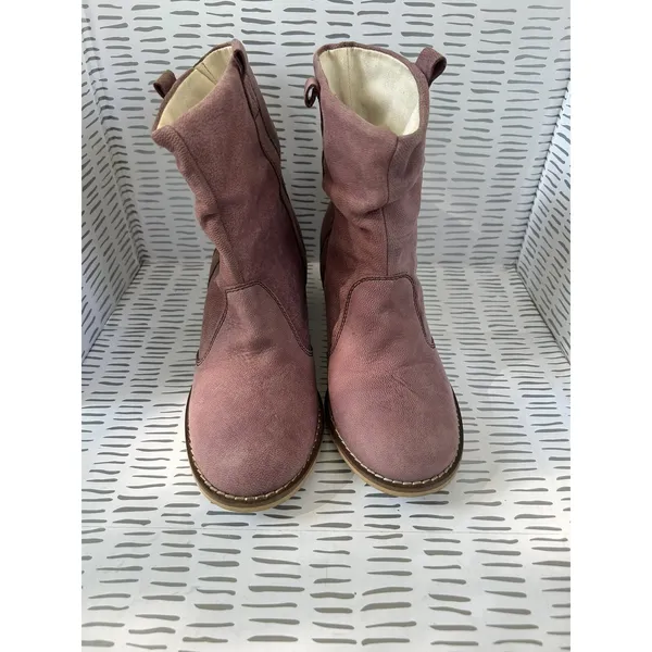 Lavorazione Artigiana for Sundance Italian Leather Slouchy Boots Mauve 39 8.5 - Image 4