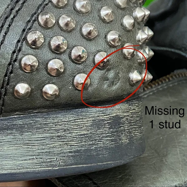 STEVE MADDEN “Tarnney” Dark Olive Green Leather Studded Combat Boots Size 7.5M - Image 15