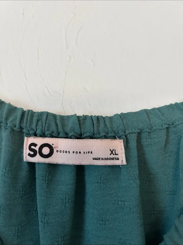 SO Emerald Green Off-Shoulder Tiered Mini Milkmaid Dress - Image 2