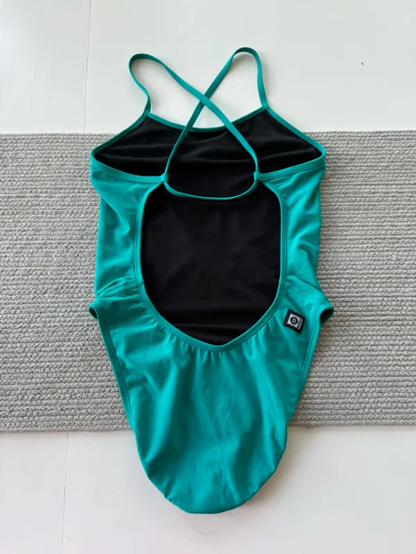 Jolyn Brandon 2 Teal Onesie One Piece Swimsuit Size 32 - Image 2