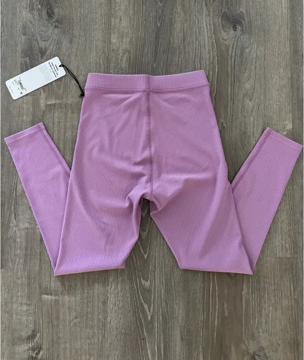 Nwt Alo Yoga Lilac Ribbed High-Waist 7/8 Blissful Legging (Xs) - Image 5
