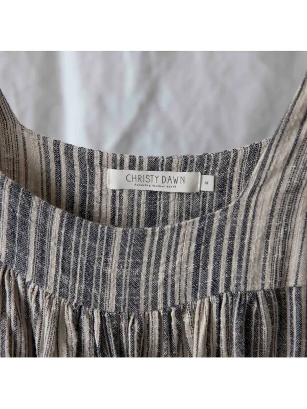 Christy Dawn Bianca Dress in Washed Noir Stripe M - Image 7
