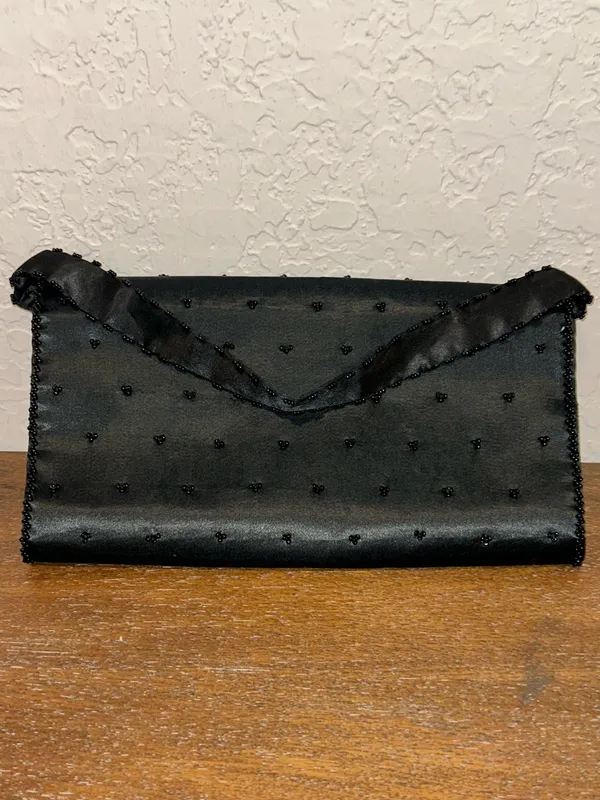 Vintage Bon Soir Beaded Evening Purse Bag Size S  - Image 3