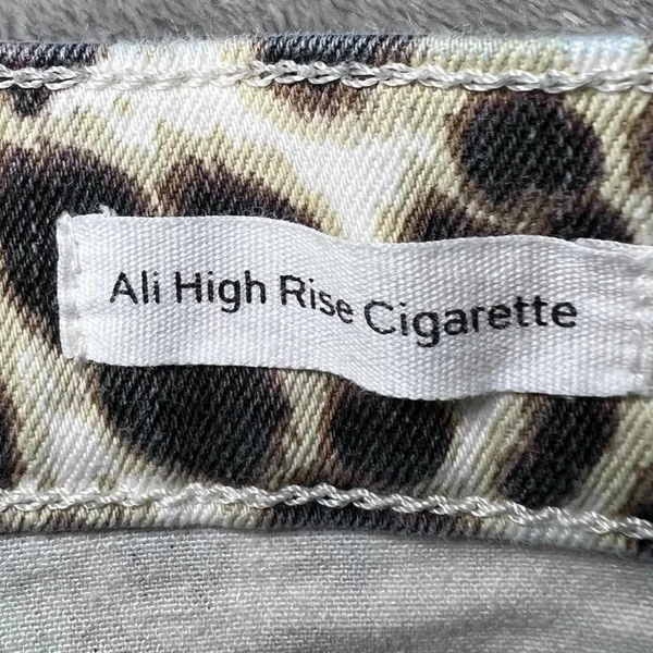 Frame‎ Womens Size 27 Ali High Rise Cigarette Leopard Print Jeans Trendy Chic - Image 5