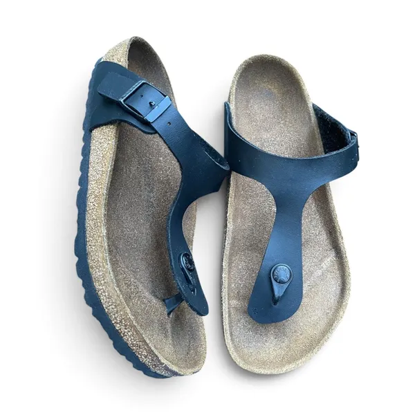 Birkenstock Gizeh Black Birko-Flor Sandals Regular Fit US W 8 M 6 EU 39 - Image 4