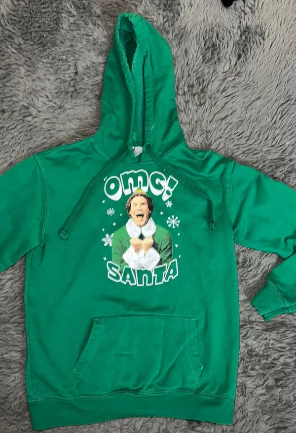 Elf Movie Hoodie Green Size XS - Image 2