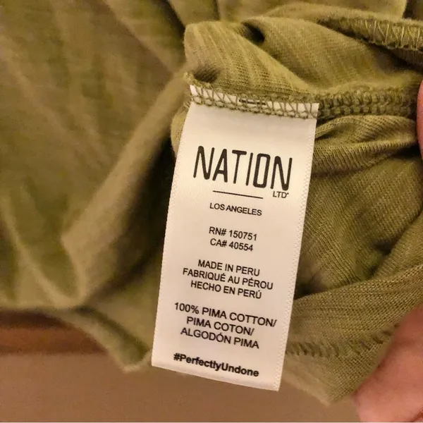 Nation LTD Revolve‎ Cecilia Balloon Sleeve Long Sleeve Tee Green Size Small - Image 6
