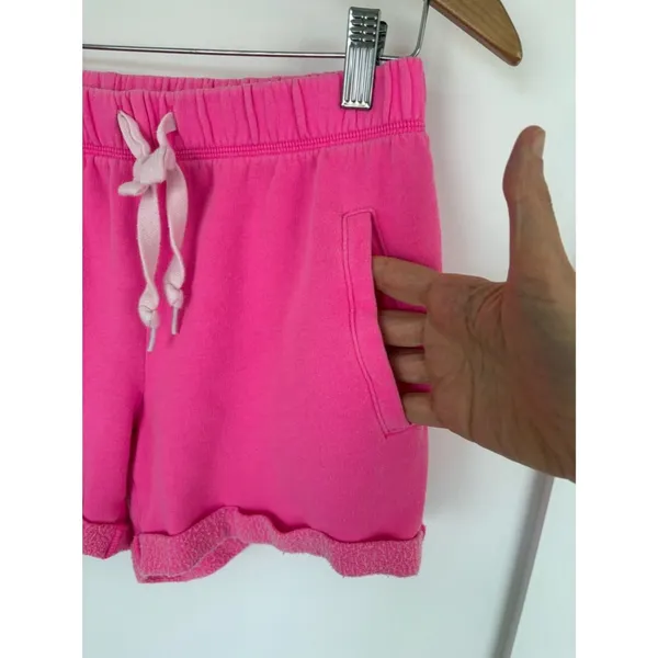 PINK Victoria’s Secret Pink Fleece Shorts Lounge Drawstring side Logo - XS - Image 3