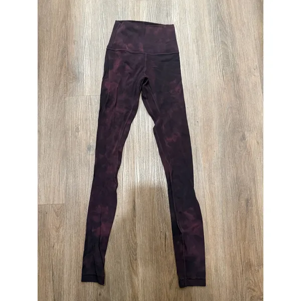 Lululemon Align High Rise 28 Pant Diamond Dye Cassis‎ Black Size 6 Yoga Leggings - Image 3
