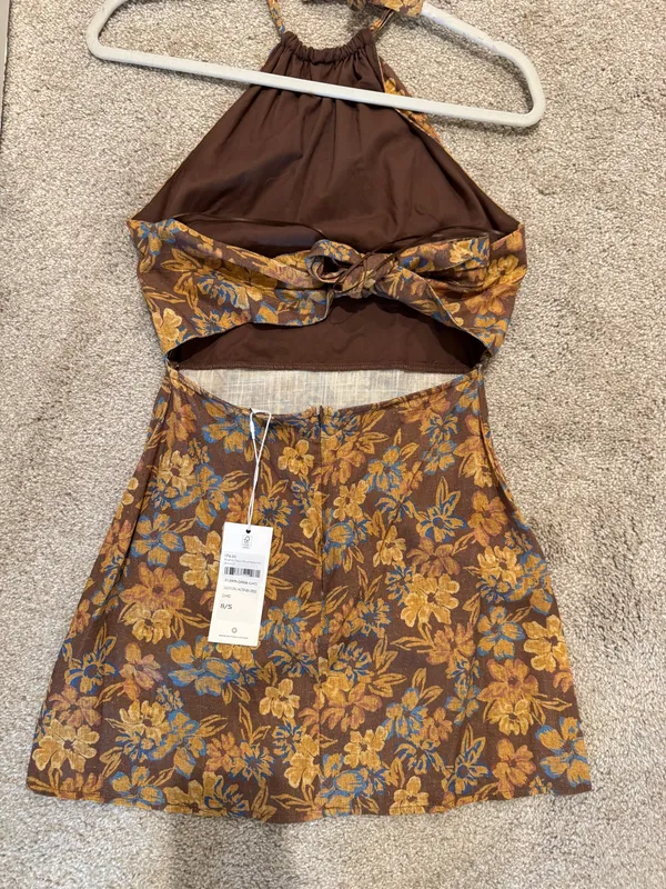 Rhythm Oasis Floral Halter Mini Dress - Image 4